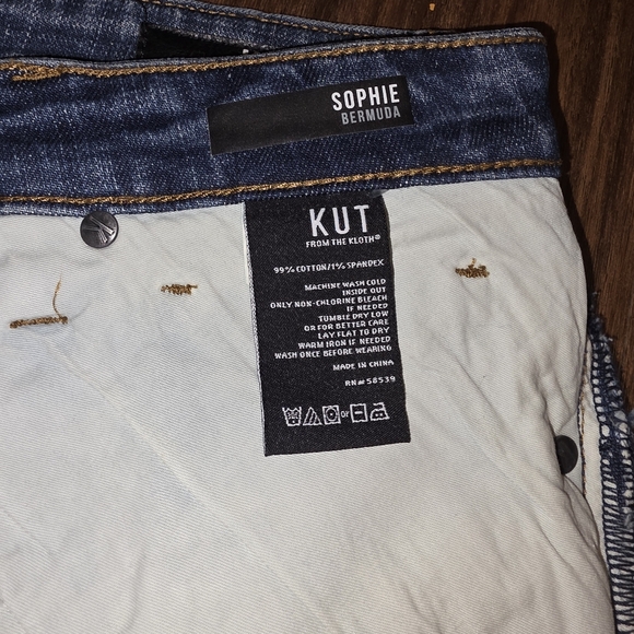 NWT SZ16W Kut From The Kloth Women Sophie Bermuda Shorts Raw Hem Cut Off Jeans - Picture 11 of 13